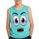 thumbnail image 1 of Niños Pequeños Camisola sin Mangas Gradiente Suave Impresión Moda Lindo Fondo para Niños 3-15 Años, 1 of 6