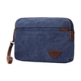 thumbnail image 4 of Cartera de mano ligera para hombre con cierre de cremallera, tarjetero, moderna cartera Azul, 4 of 8