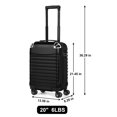 thumbnail image 2 of Horizontal Stripe Luggage Travel Sliding Wheels 20" Black, 2 of 6