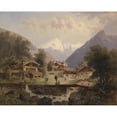 thumbnail image 3 of Emil Barbarini 24x20 Black Modern Framed Museum Art Print Titled - Gebirgsdorf, 3 of 5