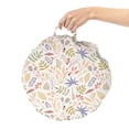 thumbnail image 2 of Botanical Round Floor Cushion with Handle, Berry Pastel Spring Growth Herbs Leaves Botanical Floral Foliage, Decorative Pillow for Living Room & Dorms, 18" Round, Eggshell and Multicolor, by Ambesonne, 2 of 4