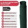 thumbnail image 3 of ELW Premium Suede Cowhide 2-4 oz 1-1.6mm - Soft Full Grain Pre-Cut Side Leather - 2-4 SQ FT 4 PCS,Forest Green - USA Made Silky Buffed Suede Fabric Leather for Car Upholstery, Garments, Furniture, 3 of 9