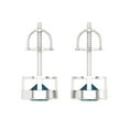 thumbnail image 4 of 1Ct Brilliant Round Cut Studs Natural London Blue Topaz 14K White Solid Solid Gold Everyday Dainty Earrings Screw Back, 4 of 7
