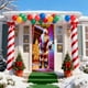 thumbnail image 5 of Decoraciones navideñas, adornos navideños, regalos de Navidad, marco de puerta navideño, decoración para fiestas, pegatinas para puertas, escena navideña, tela colgante, funda de poliéster para puerta, 5 of 6