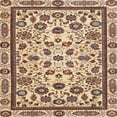 thumbnail image 1 of Ahgly Company Tapis d'Intérieur Carré Abstrait Marron Châtaigne, 5 Pieds Carré, 1 of 6