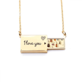 thumbnail image 1 of Music Instruments Combination Pattern Letter Envelope Necklace Pendant Jewelry, 1 of 3