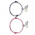 thumbnail image 3 of 2 pulseras luminosas de cuero sintético ajustables unisex de moda con colgante de cuerda pulsera de la amistad, 3 of 12
