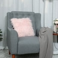 thumbnail image 3 of PiccoCasa Shaggy Faux Fur Throw Pillow Cover, 18"x18" Cushion Cover Cases for Sofa Couch Pink, 3 of 9