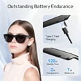 thumbnail image 2 of 2025 Wireless Smart Glasses with Touch Control, Built-in Mic, HD Audio, Wireless & Rechargeable for Office, Outdoor, Sports, Driving, 2 of 6