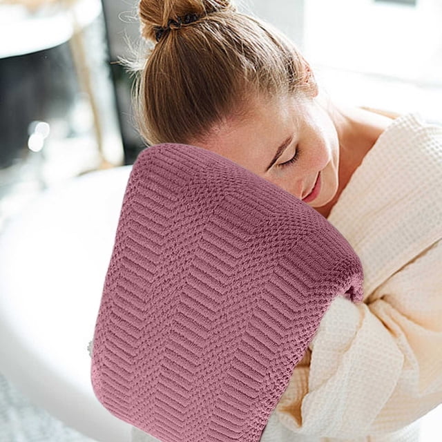 Fleece Bath Towel - Ultra Absorbent & Quick-Drying, Soft Plush Fabric, Home & Shower Use, Oversized Bath Sheet, Purple, JKODE