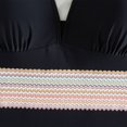 thumbnail image 4 of MSJUHEG Tie Side,Push Up Swimsuits for Women,Strapless Bathing Suits,Bathing Suit Monokini,Cross Back,Tummy Control Swimsuits for Women,Ribbed One Piece Swimsuits for Women Black L, 4 of 7