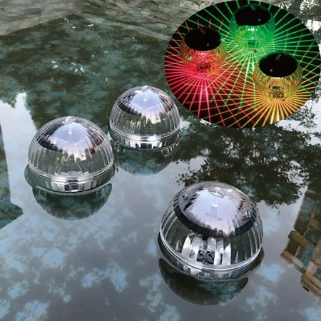 ufehgfjh Solar Floating Pool Light Waterproof LED Water-Activated Decorative Pool Orb Night Lamp Rechargeable Floating Pool Light For Pond Spa Swimming Pool Patio Decor