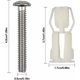 thumbnail image 2 of Toilettendeckel-Dehnschrauben Toilettendeckelbefestigung Toilettensitzschrauben Befestigungssatz Toilettendeckel Ersatzteile 2pcs- TUNC Sencillez, 2 of 5