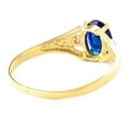 thumbnail image 4 of Galaxy Gold GG 14K Yellow Gold Natural Diamonds and Sapphire Ring - September Birthstone - Truth & Nobility - Sizes 5.5 to 11 - Fine Jewelry for Women, 4 of 4