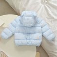 thumbnail image 5 of Wilark Toddler Girls Winter Warm Puffer Jackets with Pockets Relaxed Fit Long SLeeve Hooded Lamb Print Casual Cute Lightweight Coats Light Blue 1, 5 of 9