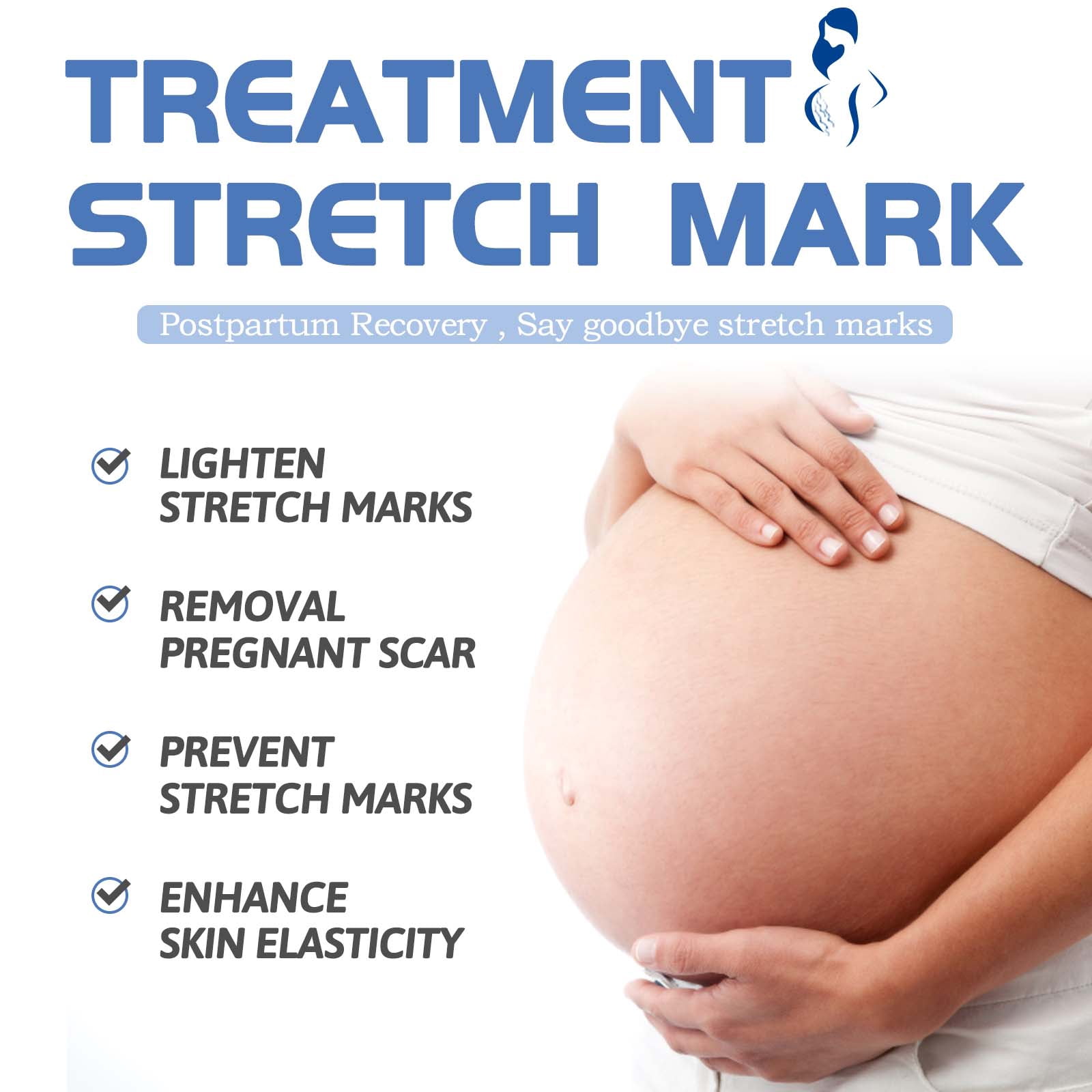 Alvantor Stretch Mark Cream for Pregnancy with Postpartum Skin Firming & Scar Fading, 1.05 oz