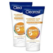 clearasil ultra 5in1 exfoliating wash, 6.78 oz. (pack of 2)