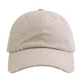 thumbnail image 2 of Men's and Women's Ripped & Distressed Baseball Cap, Washed Vintage Dad Hat with Hole Details, Soft Top Classic Fit Cap for Spring and Autumn Casual Wear Beige, 2 of 8
