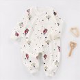 thumbnail image 3 of KPOPLK Baby Boy's Pajama with Bamboo Viscose Jumpsuit Romper Button Down Toddler Boy Sleeper Sleepwear Size 6-12, 3 of 5