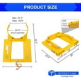 thumbnail image 2 of HPDMC Drum Grabber 1500lbs Capacity Single Fork Mounted Drum Gripper, Hinged Folding Arm Design for 55 Gallon Drums up to 22.4" Diameter, Yellow, 2 of 7