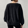 thumbnail image 3 of yillto Women Plus Size Fleece Sweatshirt Fuzzy Sherpa Crewneck Pullover Long Sleeve Shirts with Pockets, 3 of 7
