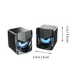thumbnail image 3 of Miangastore 2pcs Desktop Laptop Wired Speakers Computer Speakers Compact Multimedia Audios, 3 of 8