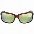 thumbnail image 2 of Costa Del Mar Women's Isabela Polarized Rectangular Sunglasses, Tortoise/Copper Green Mirrored Polarized-580P, 64 mm, 2 of 3