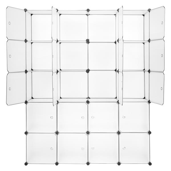  Wolizom Cube Storage Organizer, 16-Cube White Closet Storage  Shelves, Modular Units, Closet Cabinet, Portable DIY Plastic Book Shelf  Shelving for Bedroom, Office, Living Room (12 * 12 in/Cube) : Home & Kitchen