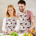 thumbnail image 3 of White Christmas Truck and Tree Apron-Garden Aprons for Women with Pockets-Cotton Linen Waterproof Kitchen Cooking Gardening Aprons Adjustable for Kitchen,Cooking,BBQ and Salon 32"x27", 3 of 7