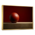thumbnail image 2 of Designart "Deep Red Motion Sphere" Bowling Floater Framed Canvas Wall Art, 2 of 5