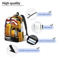 thumbnail image 3 of Disketp American Truck print Canvas Backpack Lightweight Travel Daypack Student Rucksack Laptop Backpack-Small, 3 of 5