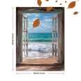 thumbnail image 3 of Qisvanset Coastal Window Ocean View Canvas Wall Art 15.75x11.81 Inches, 3 of 8