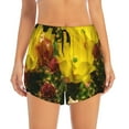 thumbnail image 4 of Lsque Cactus Flowers Printed Women's Running Shorts with Liner Pockets,Elastic Quick Dry Workout Athletic Gym Yoga Shorts,Womens High Waist Shorts-Large, 4 of 9