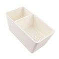 thumbnail image 4 of Organizador de almacenamiento de alimentos, escurridor de cocina, frutero, cesta escurridora, fondo antideslizante Blanco, 4 of 9