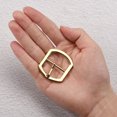 thumbnail image 4 of Uxcell 4Pack 0.98" Single Prong Belt Buckle Square Center Bar Buckle for Leather Craft, Gold, 4 of 7