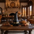thumbnail image 6 of Halloween Decor Witch Hats 7Inch Resin Black Wizard Hat Tabletop Party Supplies Mantel Fireplace Gift, 6 of 7