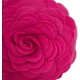 thumbnail image 4 of Fennco Styles Eva's Flower Garden Decorative Throw Pillow Case - 16 inches Round (Fuchsia, 16" Case Only), 4 of 8