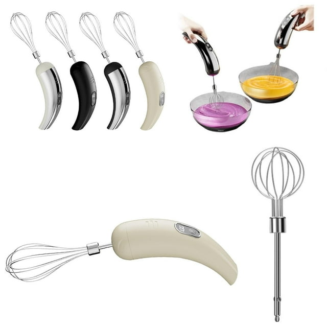 Wireless Hand Mixer - Rechargeable Mini Electric Whisk For Baking Cakes, Cream & Eggs