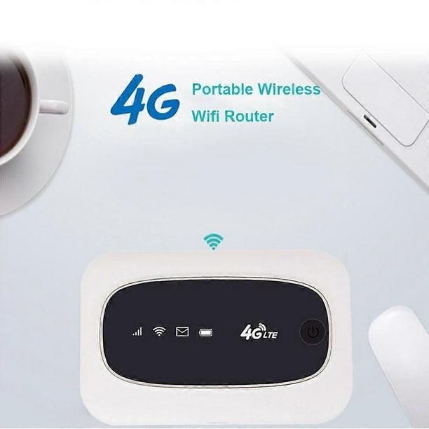 4G LTE CAT4 150M Unlocked Mobile MiFi Portable Hotspot Wireless Wifi Router SIM Card Slot(White)