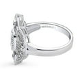 thumbnail image 3 of BERRICLE Sterling Silver Milgrain Cubic Zirconia CZ Cocktail Fashion Ring for Women, Rhodium Plated Size 7, 3 of 9