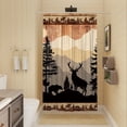 thumbnail image 3 of Farmhouse Rustic Deer Small Shower Stall Curtain Size 36" x 72", Forest Woodland Cabin Narrow Stand up Shower Curtains for Bathroom Decor Polyester Fabric Set, 3 of 6