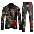 thumbnail image 7 of Ugly Christmas Suits for Men 2 Piece Funny One Button Xmas Ugly Tuxedo Jacket And Trousers Set Comfortable Slim Fit Winter Party Men's Suits, 7 of 7