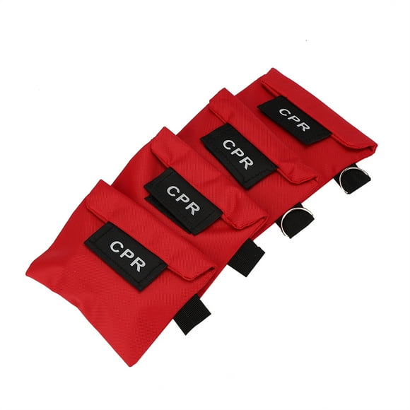 4pcs CPR Face Shield Artificial Respiration Emergency Aid Training Breathing Face Shield