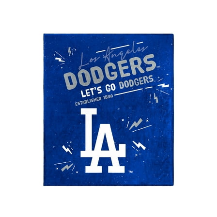 Logo Brands Los Angeles Dodgers 60" x 70" Plush Throw Blanket