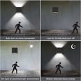 thumbnail image 3 of Aplique de pared LED para exterior de 12 W con sensor de movimiento, clasificación IP65 para jardín, pasillo, camino, blanco frío de 6000 K, negro, 3 of 5