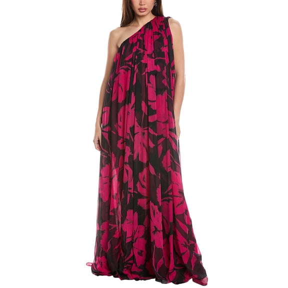 Michael Kors womens  Collection Chiffon Silk Caftan Dress, m, Pink