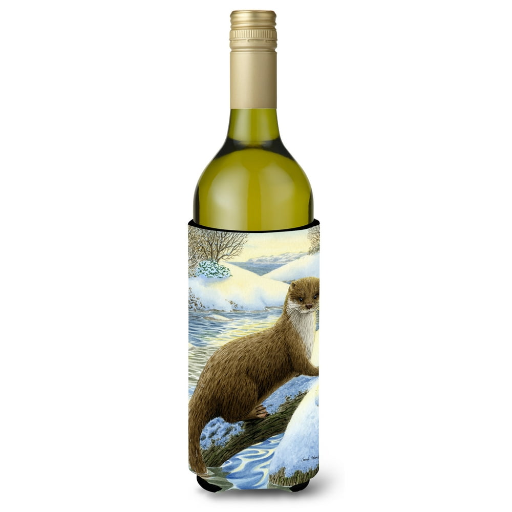 Otter on the bank Wine Bottle Beverage Insulator Hugger ASA2050LITERK