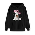 thumbnail image 4 of cocolona Womens Halloween Hoodie Fall Long Sleeve Drawstring Graphic Sweatshirts Casual Loose Pullover Tops Halloween Sweatshirts, 4 of 4