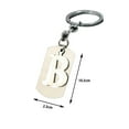 thumbnail image 6 of Deyuer Key Chain Multipurpose Bright Luster Hollow Out Smooth Surface Reusable DIY Stainless Steel A-Z Letters Women Men Car Key Ring Holder for Wallet,K, 6 of 8