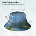 thumbnail image 3 of Salouo Majestic Deer Mountain Lake Print Unisex Bucket Hat, Outdoor Summer Beach Fishing Sun Hat Fun Outdoor Vacation Hat for Men Women Teens,Reversible Double-Side-Wear, 3 of 6
